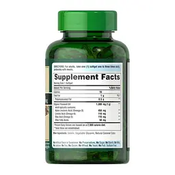 Натуральна лляна олія Puritans Pride Natural Flax Oil 1200 мг 120 softgels - мініатюра 2