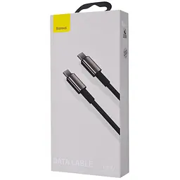 Кабель Baseus Tungsten Gold Fast Charging Type-C to Type-C 100W (2m) black (CATWJ-A01) - мініатюра 3