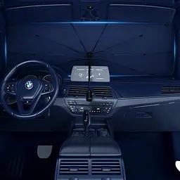 Сонцезахисна парасолька для автомобіля (1.40x0.80m) Black - мініатюра 8