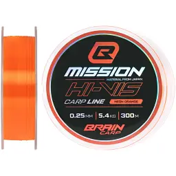 Волосінь Brain Mission Carp Line (Neon Orange) 300m 0.25mm 5.4kg