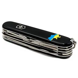 Ніж Victorinox Huntsman Ukraine 91мм 15функ чорн Мапа України син-жовт. - мініатюра 3