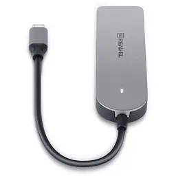 Хаб REAL-EL CQ-415 Space Grey - мініатюра 7
