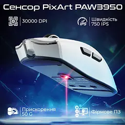 Миша RAWM SA-MH01Pro White [155919] - мініатюра 2