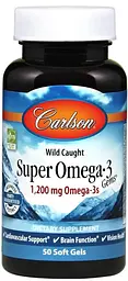 Омега-3 для сердця Carlson Super Omega-3 1200 мг 50 гел капс