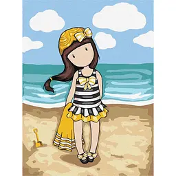 Картина за номерами Ideyka Beach Belle Santoro Gorjuss Collection 30x40 см Різнокольоровий (PM-194-K-1558)
