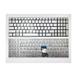 Клавіатура ноутбука ASUS UX501V срібляста під підсв. RU (A46154)