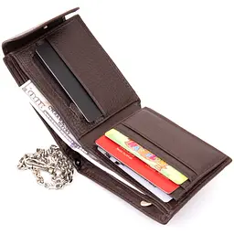 Портмоне унісекс з ланцюжком Vintage 11х9х1 см acs0016980 - мініатюра 4