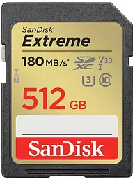 Карта пам'яті SD 512GB C10 UHS-I U3 R180/W130MB/s Extreme V30 SanDisk teh0025042