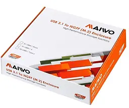 Зовнішня кишеня Maiwo внешний для M.2 SSD (NGFF) SATA через USB3.1 GEN2 Type-C (K16NC black) U1 - мініатюра 4