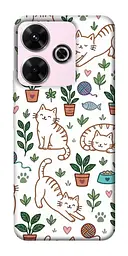 TPU чохол Demsky Cats pattern для Xiaomi Redmi 13 4G / Poco M6 4G