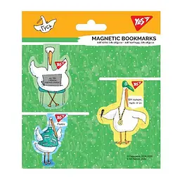 Закладки магнитные YES "Гусь", зеленый, 3 шт. 707615 (0)