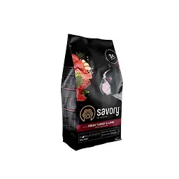 Сухий корм Savory Small Сейвори для собак малих порід, зі свіжим ягням та індичкою, 1 кг (арт.30341)