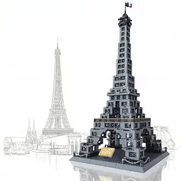 Конструктор Ейфелева вежа Wange 3D Архітектура The Eiffel Tower 5217 Париж 3Д, 978 деталей - мініатюра 5
