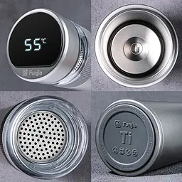 Термос Funjia Fun Home Titanium Smart Cup Titanium Gray 520ml (FJ-TA003) [171248] - мініатюра 8