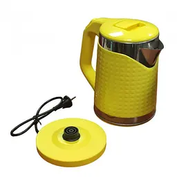 Електричний чайник дисковий жовтий 2 літри Domotec MS-5027 2000W