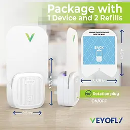 Ловець мух у приміщенні VEYOFLY пастка для мух у приміщенні (1 пристрій + 3 заправки) - мініатюра 7