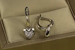 Сережки Xuping Jewelry биття серця 1.8 см сріблясті