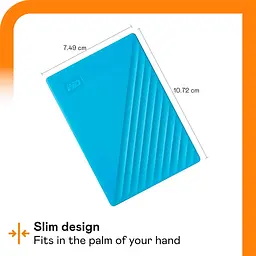 Зовнішній жорсткий диск Western Digital External WD My Passport 6TB USB 3.2 Blue (WDBR9S0060BBL-WESN) - мініатюра 8