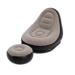 Надувне крісло з пуфом Air Sofa (велюрове покриття)