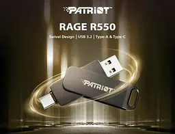 Флеш накопичувач USB 64Gb Rage R550, Black Patriot teh0021067 - мініатюра 4