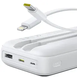 Батарея універсальна Baseus Lipow 20000mAh 22,5W PD, QC/3.0, White (P10079102213-00) - мініатюра 8