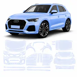 Антигравійна захисна бронеплівка за лекалами для Audi Q5 FY facelift 2021-2024 - повний кузов