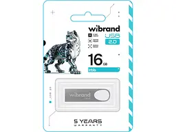 Флешка Wibrand 16 GB Irbis Silver USB 2.0 (WI2.0/IR16U3S) - мініатюра 2