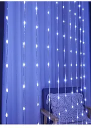 Гірлянда штора Sun Lamp великі краплі роси 3х2.5 м 250 LED з пультом від USB от powerbank - мініатюра 7