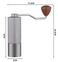 Ручна кавомолка Coffee Grinder з жерновами з високовуглецевої нержавіючої сталі (00389) - мініатюра 2