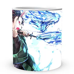 Кухоль GeekLand Kimetsu no Yaiba Клинок, який знищує демонів Танджиро KY 002.12 330 мл білий - мініатюра 2