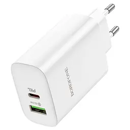 МЗП Borofone BN10 Sunlight PD65W (1USB-A/1C) White - мініатюра 3