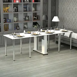Кухонний стіл Gamma Style Родинний Білий (2745x800x730)