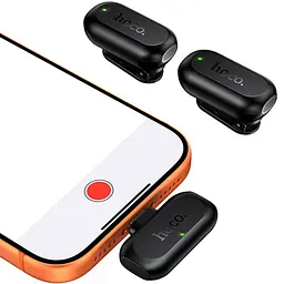 Петличний бездротовий мікрофон Hoco L26 Dual-mic Smart AI (Type-C) Black - мініатюра 4