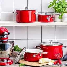 Набір посуду KitchenAid Steel Core червоний 5 предметів (CC004920-001) - мініатюра 3