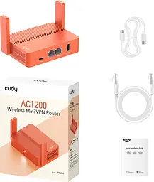Маршрутизатор Cudy TR1200, AC1200 Wi-Fi Mesh Router with USB, 2×10/100Mbps RJ45 - мініатюра 5