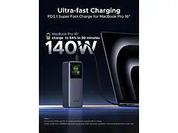 Зовнішній акумулятор (Power Bank) UGREEN PB722 25000mAh 200W Gray (35525B) - мініатюра 7