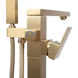 Змішувач для ванни Rea Tery brushed gold підлоговий REA-B5307, Золотий - мініатюра 2