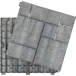 Покриття для підлоги MultyHome Mosaic декоративне рифлене 30х30 см 6 шт. світло-сіре (211858) - мініатюра 3