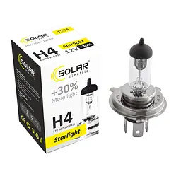 Галогенова лампа Solar H4 12V 60/55W P43t-38 Starlight +30%(1204)