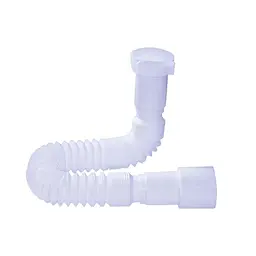 Гнучка труба Waterstal АС-1013 1 1/2″x40/50 з гайкою, 750мм 000013274, Білий