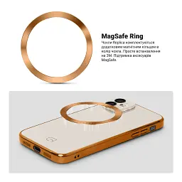 Чохол ArmorStandart Replica MagSafe для Apple iPhone 11 Beige Gold - мініатюра 4