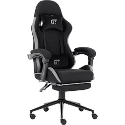 Геймерське крісло GT Racer чорне із сірим (X-2324 Fabric Black/Gray) - мініатюра 9