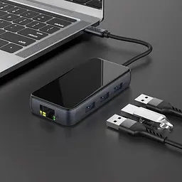 USB Хаб Hoco Easy Expand Type-C HB16 3 USB - мініатюра 4
