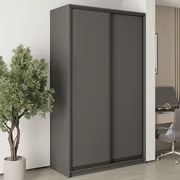 Шафа-купе дводверна MebelStar Стандарт BG 2ДСП 140x45x240 см Антрацит (MBS-9962)