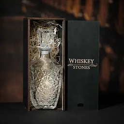 Подарунковий набір віскі Whiskey Stones №11 графин Dedalo в дерев'яному пеналі - мініатюра 2
