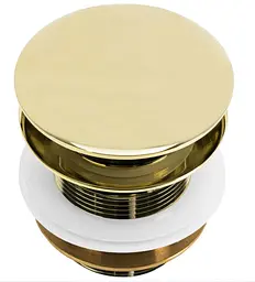 Донний клапан для ванни VBI універсальний Click-Clack gold VBI-059001GL - мініатюра 3