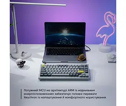 Клавіатура Keychron Q1 QMK Hot-Swappable Gateron Phantom Brown RGB Knob Space Grey (Q1N3_KEYCHRON) - мініатюра 3