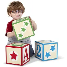 Набір кубиків Melissa & Doug великі дерев'яні 3 шт. (MD30543) - мініатюра 3