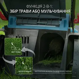 Газонокосарка акумуляторна Konner & Sohnen без АКБ та ЗП KS 33LM-20V - мініатюра 10
