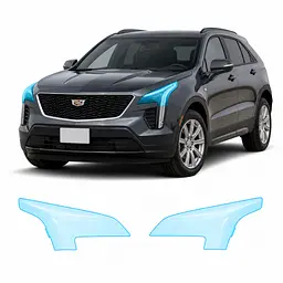 Антигравійна захисна бронеплівка за лекалами для Cadillac XT4 I 2019-2023 - оптика (фари та ПТФ)